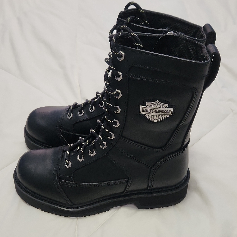 Brand New Never Worn Harley-Davidson Men's Black Combat Boots